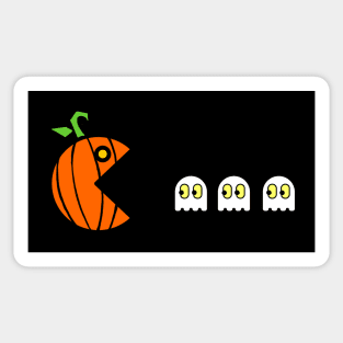 Halloween Arcade Game Spoof Pac-O-Lantern Retro Design Sticker